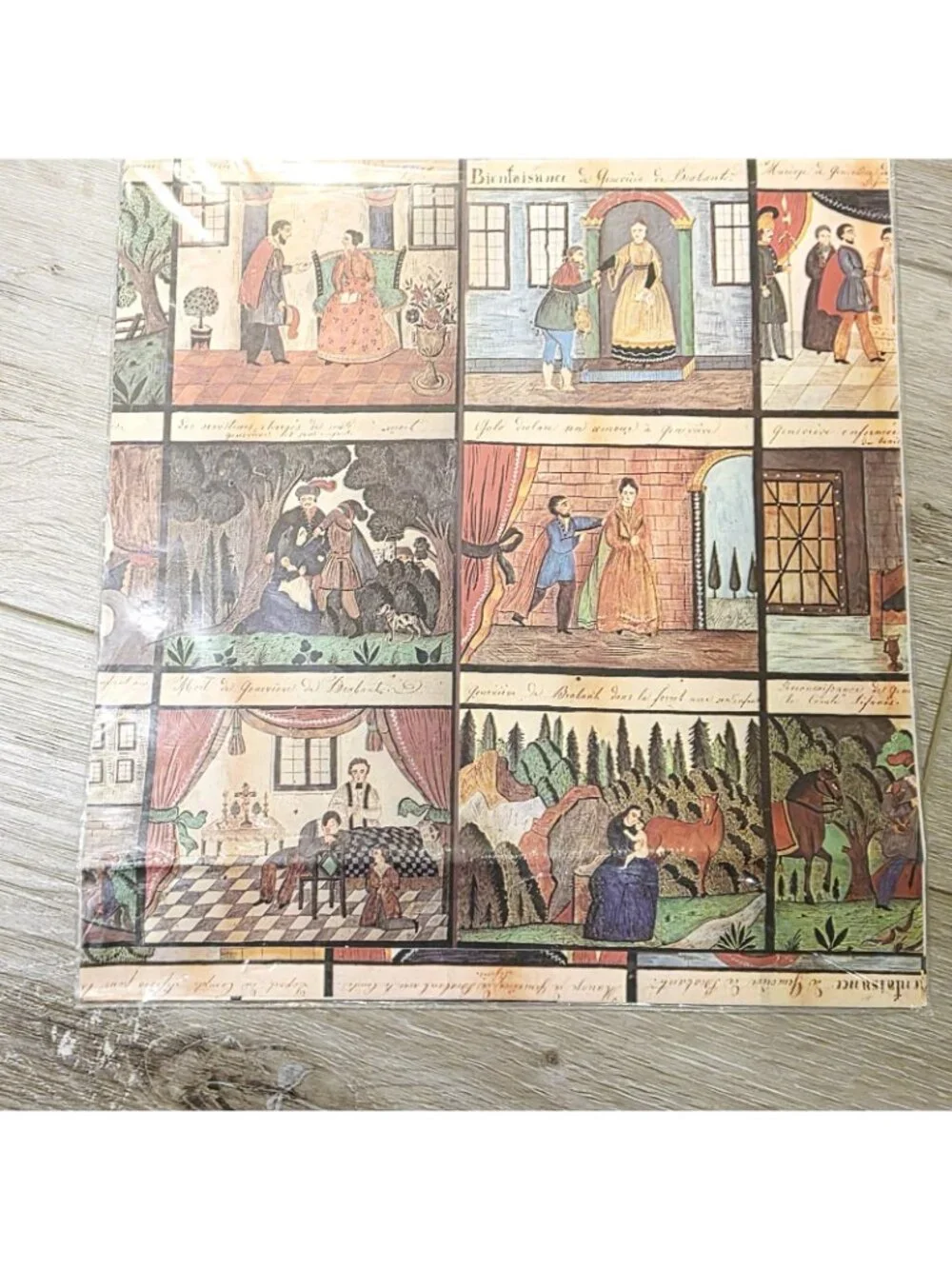 HTF RARE Charles-Frédéric Brun the Story of Geneviève Braba Gift Wrapping Paper
